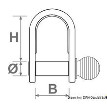 Osculati SS short strip shackle 5 mm, 08.765.05