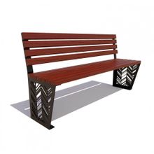 Скамейка садовая «ГАРНИЗОН» без подлокотников (1,5м)