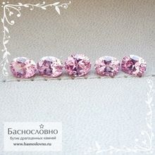 Гарнитур пять розовых шпинелей из Танзании (Тундуру) огранка Баснословно овал 7x5мм 4,27 карат