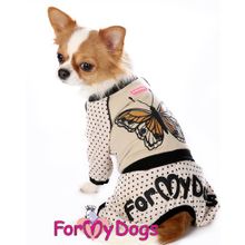 Летний костюм для собаки Бабочка ForMyDogs бежевый 105SS-2014 Bg