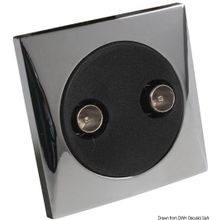 Osculati Double TV-socket, chromed, 14.490.03