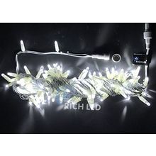 Rich LED RL-S10CF-24V-CT W Уличная светодиодная гирлянда Нить 10 м, белый, мерцание, провод прозрачный