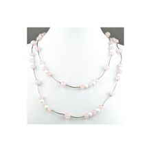 Бусики-Колечки Бусы Кахолонг, розовый кварц "Студио-арт" арт. МУР-2232