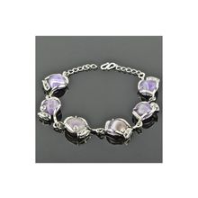 Бусики-Колечки Браслет Аметист "Вензель" арт. бП2675