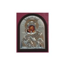 Икона Богородицы "Владимирская", ЮЛ (серебро 960*) в рамке Классика