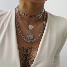 Многослойное колье "Монета" (арт. 81219-89)