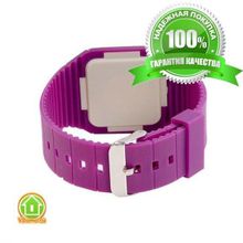 Ультратонкие силиконовые LED часы Nexer G1206, красные