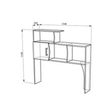 Манхэттен Надстройка стола компьютерного 1200