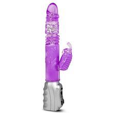 Blush Novelties Фиолетовый вибромассажер Butterfly Stroker - 29,8 см.