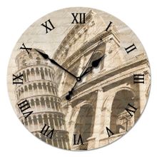 Настенные часы из стекла Династия 01-004 Старинная Италия