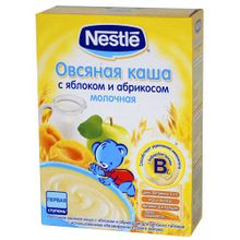 Каша Нестле (Nestle) Овсяная с яблоком и абрикосом 250г с 5мес.