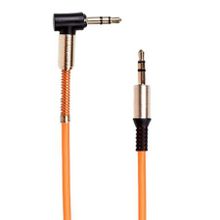 Кабель аудио 3.5 stereo plug -> 3.5 stereo plug, 1 м, угловой штекер, оранжевый, Ritmix RCC-247