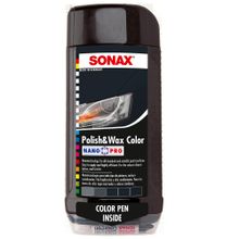 Цветной полироль с воском Sonax NanoPro Polish & Wax Color 296100 черный 0,5 л