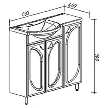 Тумба с раковиной Belux Лира 90 L