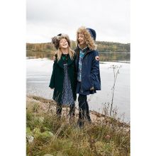 Leya.me Парка темно-синяя с мехом ALD-059