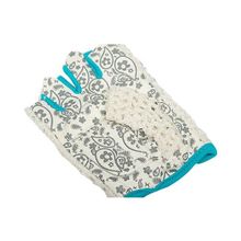 Перчатки для фитнеса STARFIT SU-110 белые голубые р.XS