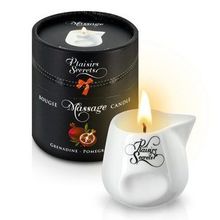 Массажная свеча с ароматом граната Plaisir Secret Bougie de Massage Gourmande Grenadine 80мл