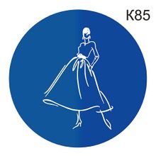Информационная табличка «Женский туалет» надпись на дверь пиктограмма K85