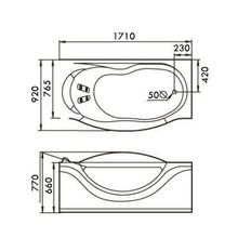 Акриловая ванна Gemy G9072 B R