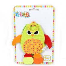 I-BABY Развивающая игрушка книжка подвесная СОВА 28 см (в кор. по 48шт.)