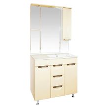 Misty Зеркальный шкаф Кристи 90 R бежевый, эмаль