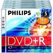 PHILIPS DVD+R диск 16x Jewel Case 5шт, 5734