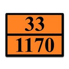 Оранжевая табличка опасный груз 33-1170 (спирт этиловый)