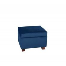Мебельстория Пуф Эвора-2 синий велюр ID - 310854