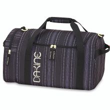 Небольшая спортивная сумка с наплечным ремнём для женщин DAKINE WOMENS EQ BAG 31L VIENNA чёрная с принтом белых полос