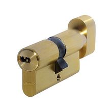 Цилиндр Abus KD6 (мат. латунь) 40X40 ключ вертушка