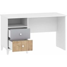 Сильва НМ 041.16 стол письменный Морти Дуб Бунратти белый серый