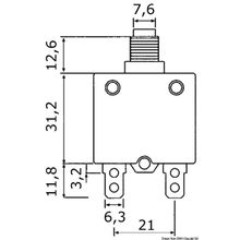 Osculati Automatic fuse thermal protection 10 A, 14.733.10