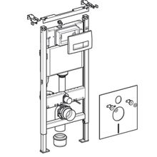 ПЭК Aquanet Rimless Roll-W CL-12249D + Geberit 458.128.21.1 кнопка дельта хром, прокладка