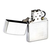 Зажигалка серебристая матовая Zippo 28181 с покрытием Brushed Chrome