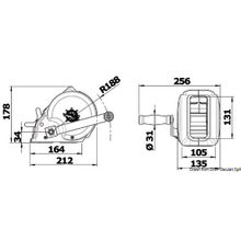 Osculati Trailer winch max 540 kg, 02.120.01