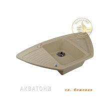 Мойка кухонная Лория одинарная светло-бежевая