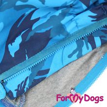 Комбинезон для собак ForMyDogs трикотаж синий для мальчиков FW420-2017 M