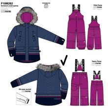 Nano Костюм зимний для девочки (Куртка+брюки на лямках) F 18 M 262 2