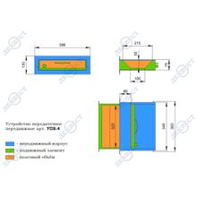 Передаточный кассовый лоток УПВ-4 (выдвижной, фасадный). Деквест.