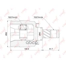 Шрус Внутренний | Перед Прав Лев | LYNXauto арт. CI3752