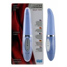 Seven Creations Фиолетовый вибромассажёр Touch Sensor Silk Tip - 20 см. (фиолетовый)