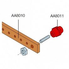 Шина медная 20x5мм² ШхВ L=1000мм² (1упак=4шт) |  код. AA 8010 |  ABB