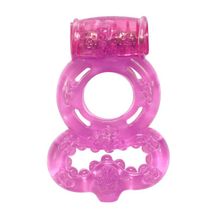 Розовое эрекционное кольцо Rings Treadle с подхватом Розовый