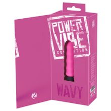 Розовый мини-вибратор Power Vibe Wavy - 9,7 см.