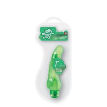 Зелёный гелевый вибратор JELLY JOY 7INCH 10 RHYTHMS GREEN - 17,5 см. (64148)