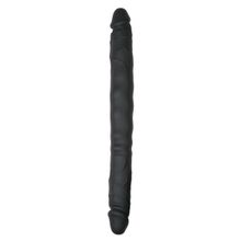 Easy toys Черный двусторонний фаллоимитатор Double Ended Dildo - 40 см. (черный)