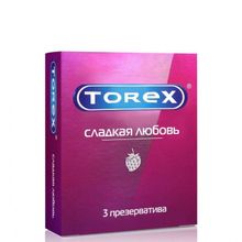 Torex Презервативы Torex  Сладкая любовь  с ароматом клубники - 3 шт.