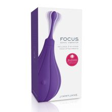 Фиолетовый вибростимулятор Focus Sonic Vibrator с 3 насадками Фиолетовый