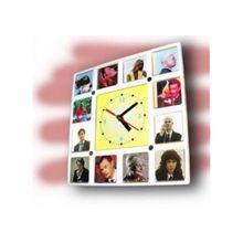 Белые часы фоторамка "сменные картинки"