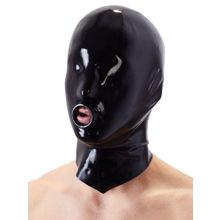 Шлем-маска на голову с отверстием для рта Черный